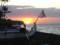 sunset fishing boat