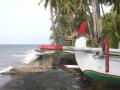 Local Jukung Boat at the beach