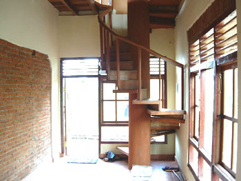 living room, integrated stairs